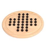 Wooden Solitaire Board Game - Logic Training Puzzle for Kids & Adults - GUMOCRAFTS