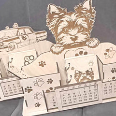 GUMOcrafts Wooden Desktop Organizer - Multi-Compartment Storage Box for Home & Office - GUMOCRAFTS