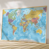 GUMOcrafts World Map Wall Decor - Custom Hanging Art for Home & Office - GUMOCRAFTS