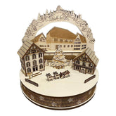 GUMOcrafts Wooden Christmas Arch Scene Decor - Festive Tabletop Ornament & Gift - GUMOCRAFTS