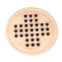 Wooden Solitaire Board Game - Logic Training Puzzle for Kids & Adults - GUMOCRAFTS