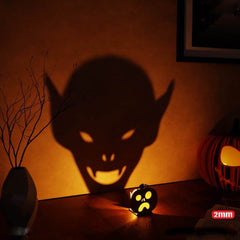 GUMOcrafts Halloween Wooden Candle Holder Set - Spooky Table Decor for Parties & Home - GUMOCRAFTS