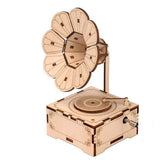 3D Wooden Gramophone Music Box Puzzle - DIY Craft & Kids Educational Toy - GUMOCRAFTS