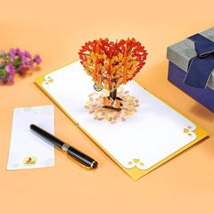 3D Pop-Up Valentine's Day Card - Squirrel Couple Tree Anniversary Gift - GUMOCRAFTS