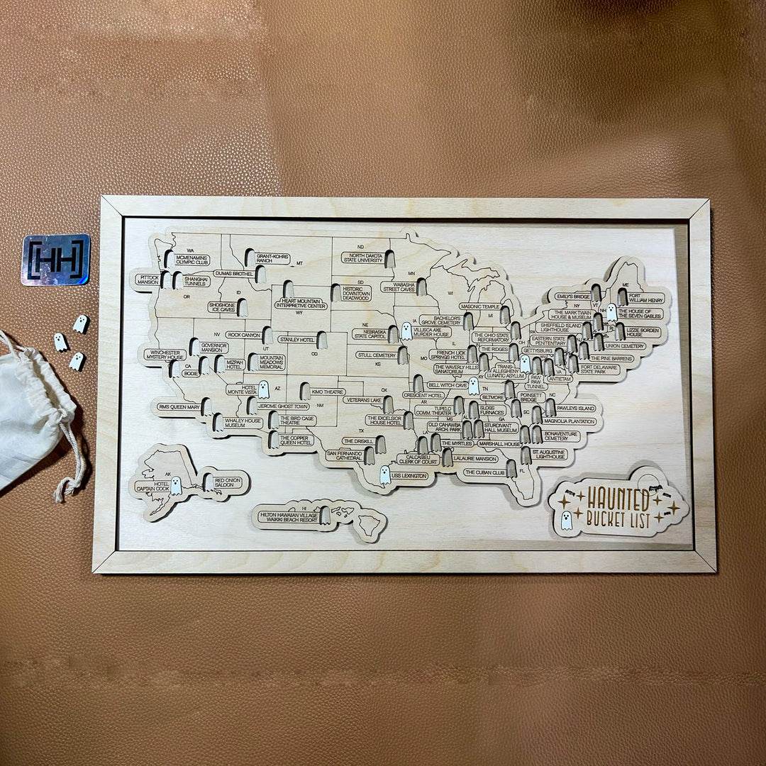 US National Park Map Wall Art - Travel Theme Hanging Decoration for Home & Gifts - GUMOCRAFTS