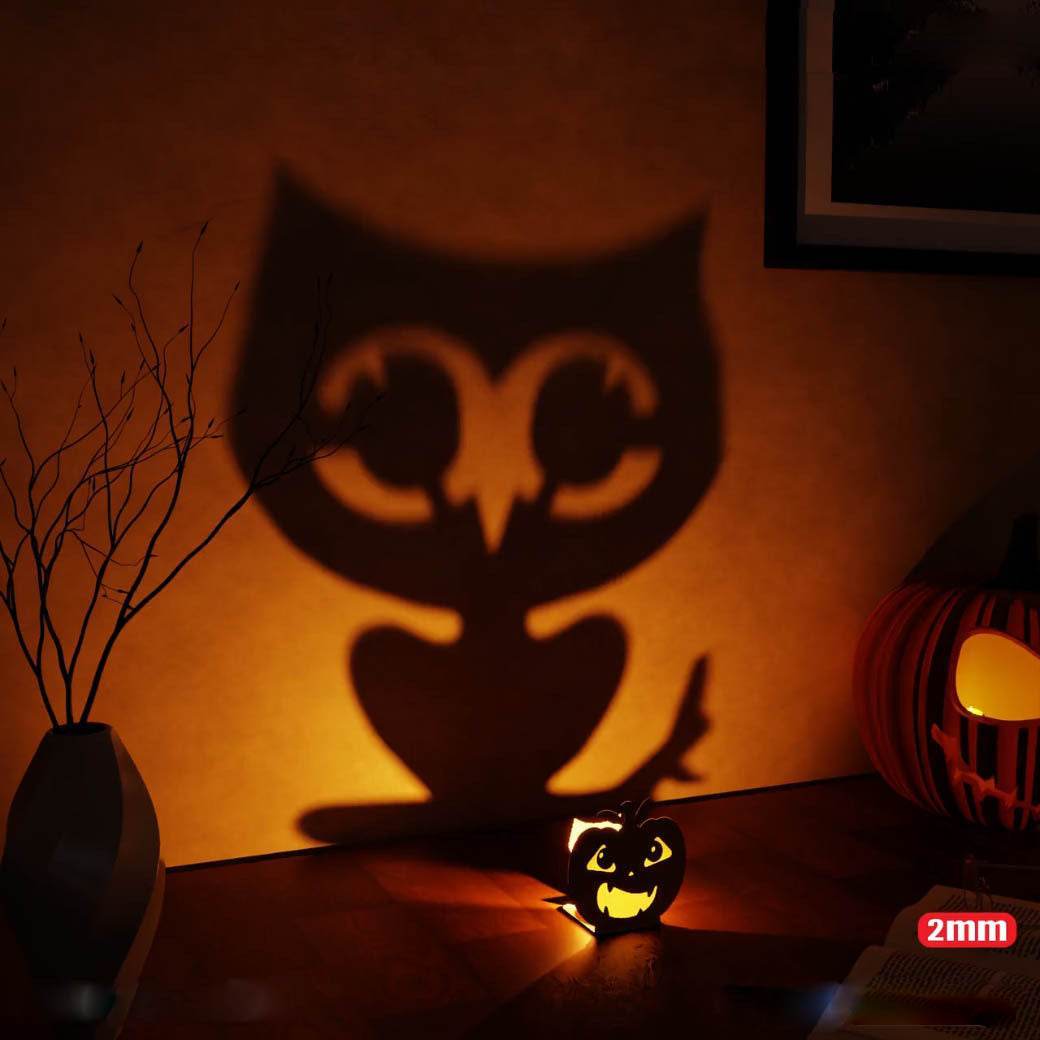 GUMOcrafts Halloween Wooden Candle Holder Set - Spooky Table Decor for Parties & Home - GUMOCRAFTS