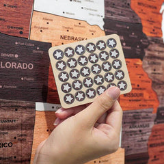 GUMOcrafts Wooden USA Map Puzzle - Home & Office Wall Decor - GUMOCRAFTS