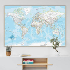 GUMOcrafts World Map Wall Decor - Custom Hanging Art for Home & Office - GUMOCRAFTS