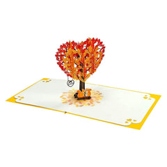 3D Pop-Up Valentine's Day Card - Squirrel Couple Tree Anniversary Gift - GUMOCRAFTS