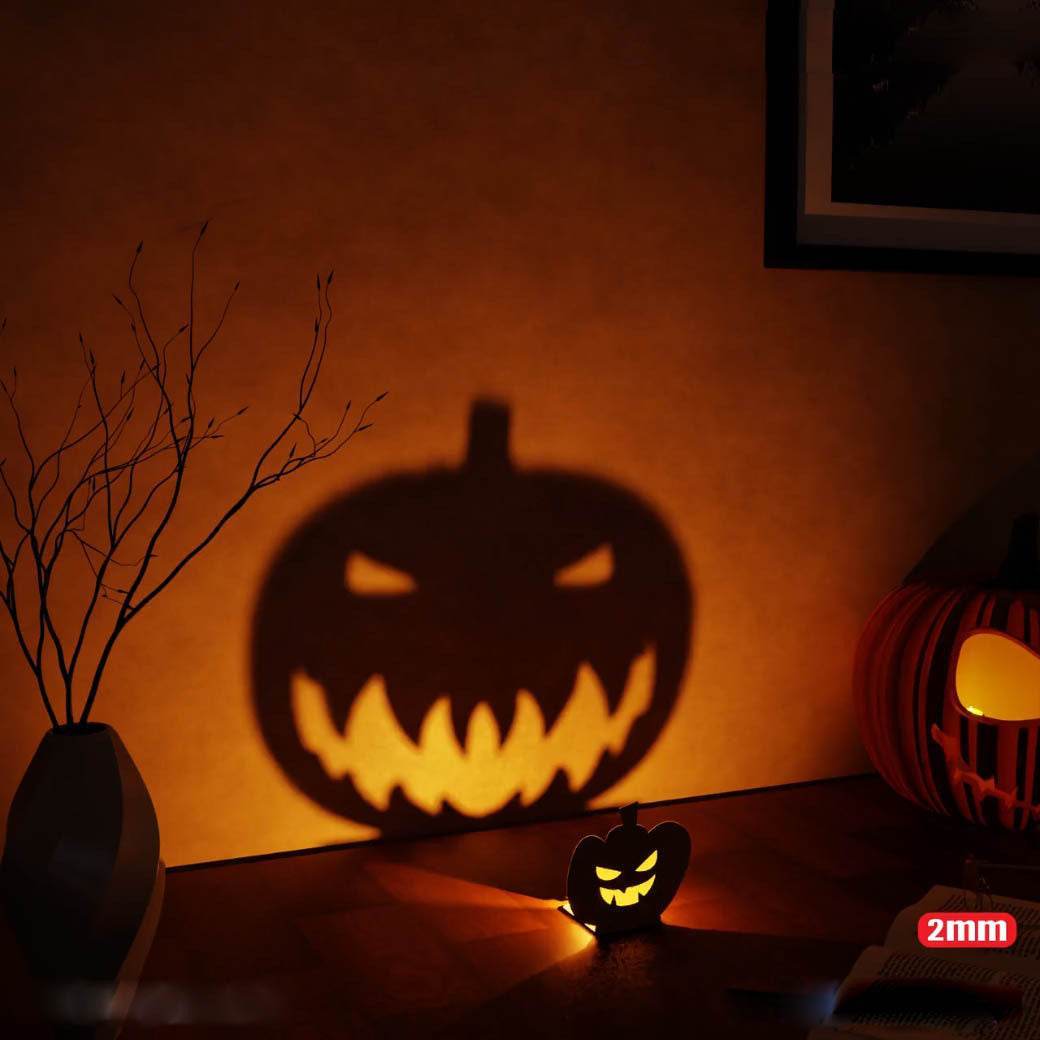 GUMOcrafts Halloween Wooden Candle Holder Set - Spooky Table Decor for Parties & Home - GUMOCRAFTS