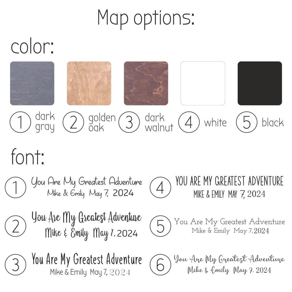 Wooden World Map Decor - Custom Travel Map Tabletop Ornament - GUMOCRAFTS