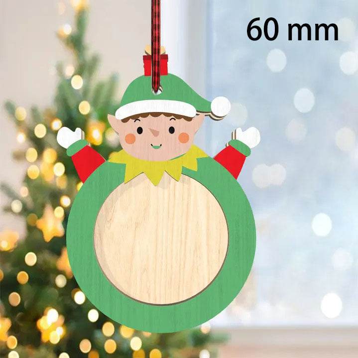 Wooden Christmas Ornaments Set - Customizable Hanging Decor for Tree & Home - GUMOCRAFTS