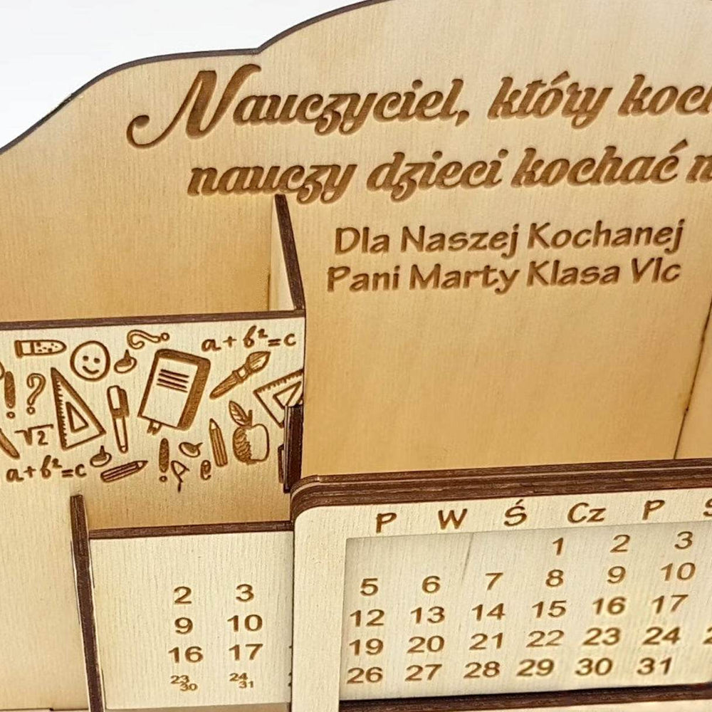 GUMOcrafts Wooden Desktop Organizer - Multi-Compartment Storage Box for Home & Office - GUMOCRAFTS