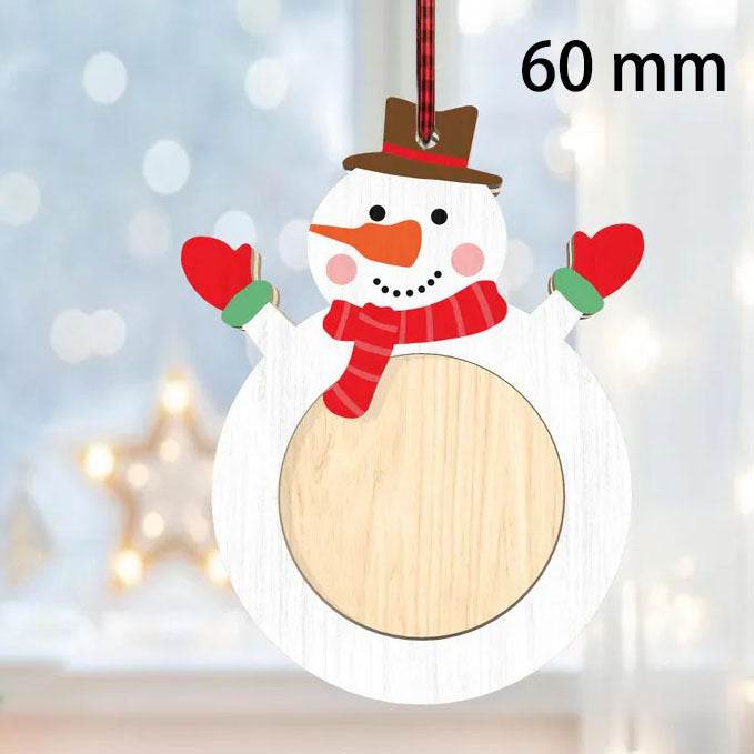 Wooden Christmas Ornaments Set - Customizable Hanging Decor for Tree & Home - GUMOCRAFTS