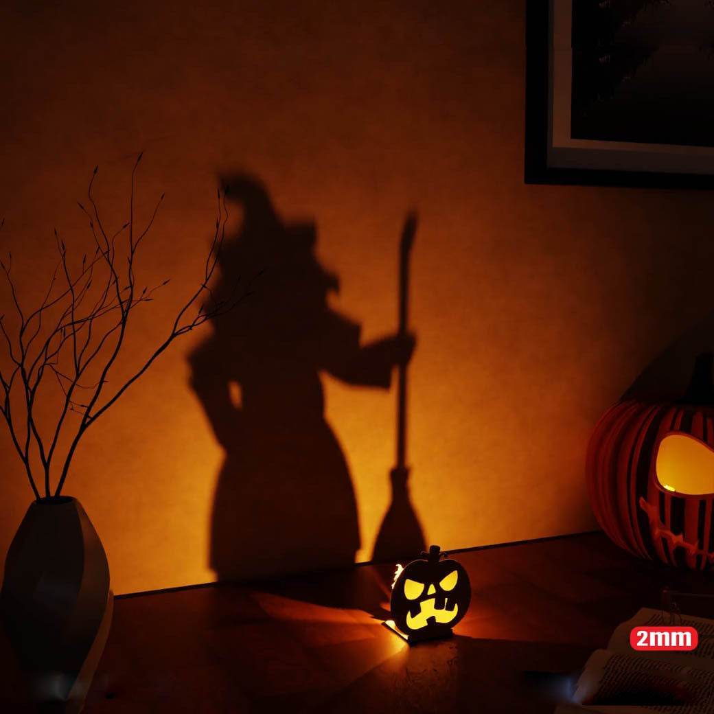 GUMOcrafts Halloween Wooden Candle Holder Set - Spooky Table Decor for Parties & Home - GUMOCRAFTS