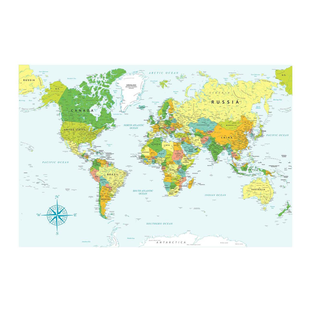 GUMOcrafts World Map Wall Decor - Custom Hanging Art for Home & Office - GUMOCRAFTS