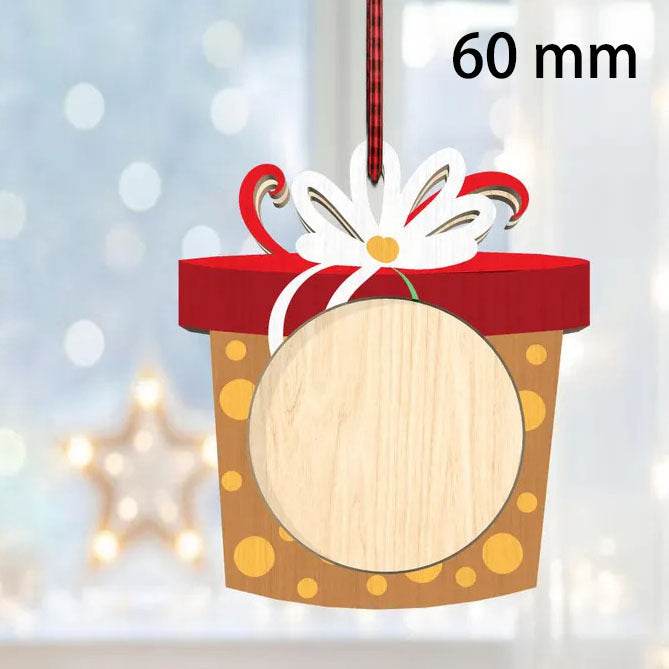 Wooden Christmas Ornaments Set - Customizable Hanging Decor for Tree & Home - GUMOCRAFTS