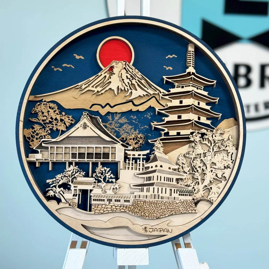 GUMOcrafts 3D Wooden World Landmark Night Light - City Scene Wall Decor & Custom Art - GUMOCRAFTS