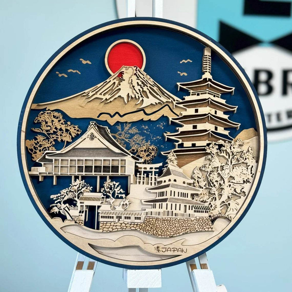 GUMOcrafts 3D Wooden World Landmark Night Light - City Scene Wall Decor & Custom Art - GUMOCRAFTS