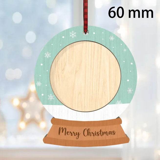Wooden Christmas Ornaments Set - Customizable Hanging Decor for Tree & Home - GUMOCRAFTS