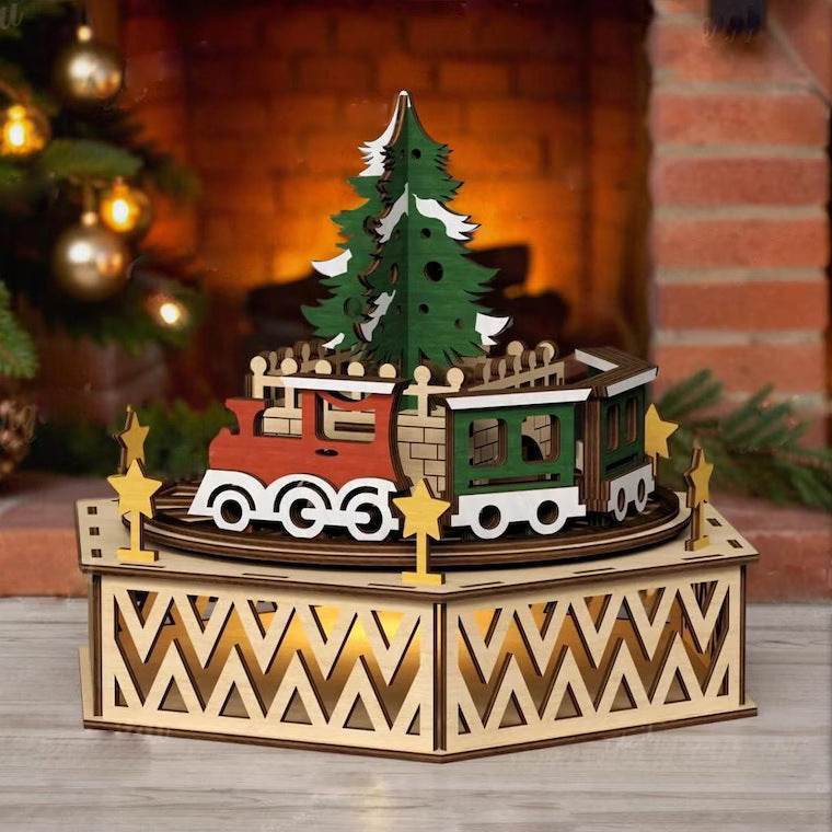 GUMOcrafts Wooden Christmas Decor Set - Church, Village & Nativity Scene Ornament - GUMOCRAFTS