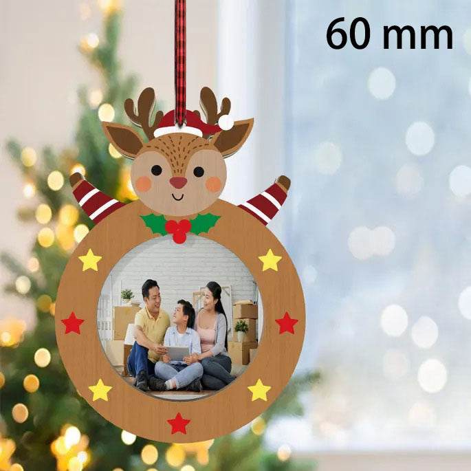 Wooden Christmas Ornaments Set - Customizable Hanging Decor for Tree & Home - GUMOCRAFTS