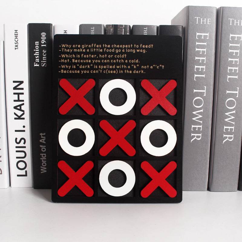 Wooden Tic Tac Toe Board Game - Logic Training Toy for Kids & Family - GUMOCRAFTS