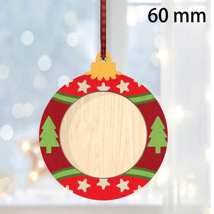 Wooden Christmas Ornaments Set - Customizable Hanging Decor for Tree & Home - GUMOCRAFTS