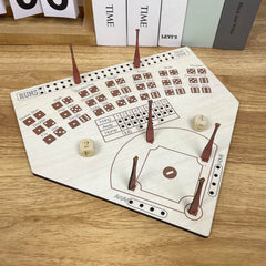 GUMOcrafts Wooden Baseball Board Game - Family Party Fun Tabletop Toy - GUMOCRAFTS