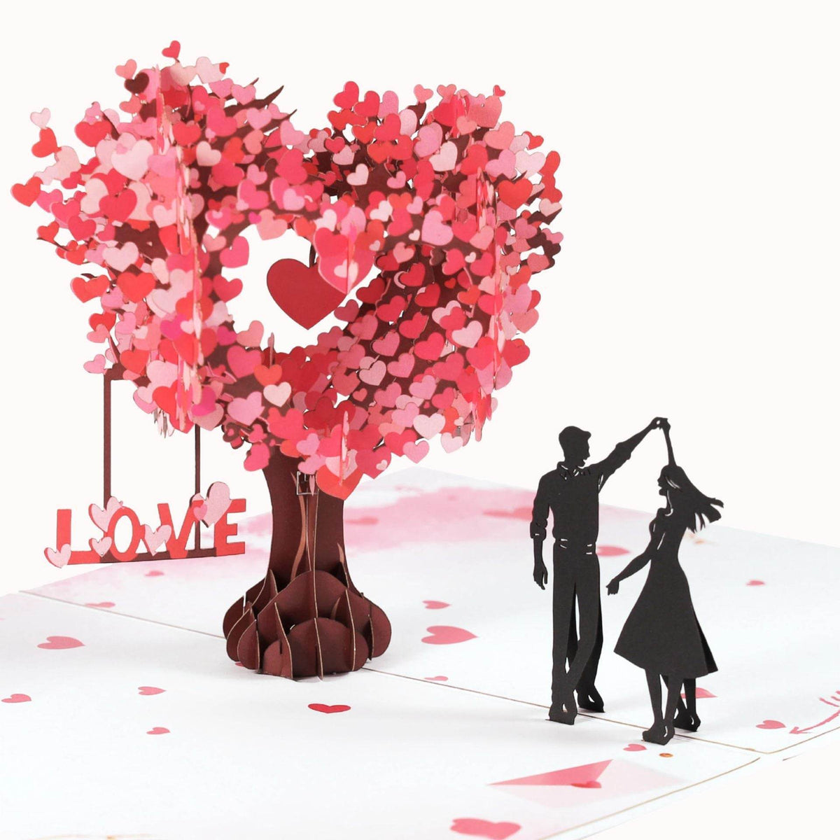 GUMOcrafts 3D Heart Tree Pop-Up Card - Valentine's Day, Mother's Day & Wedding Gift - GUMOCRAFTS