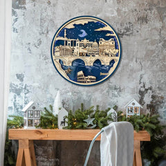 GUMOcrafts 3D Wooden World Landmark Night Light - City Scene Wall Decor & Custom Art - GUMOCRAFTS