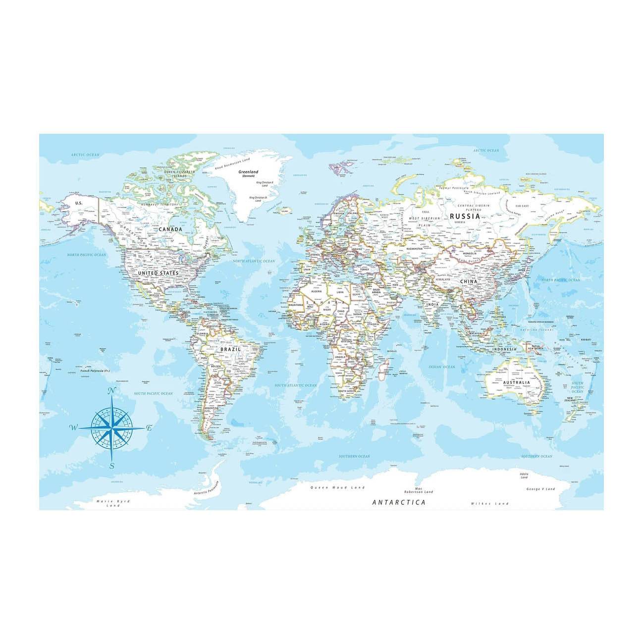 GUMOcrafts World Map Wall Decor - Custom Hanging Art for Home & Office - GUMOCRAFTS