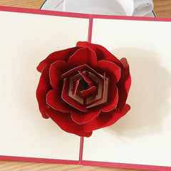 GUMOcrafts 3D Pop-Up Rose Card - Valentine's Day, Wedding & Romantic Gifting - GUMOCRAFTS