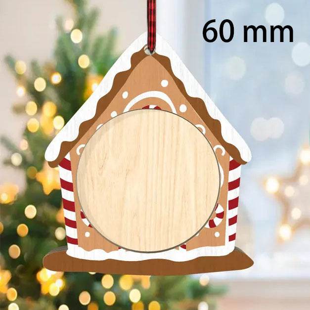 Wooden Christmas Ornaments Set - Customizable Hanging Decor for Tree & Home - GUMOCRAFTS