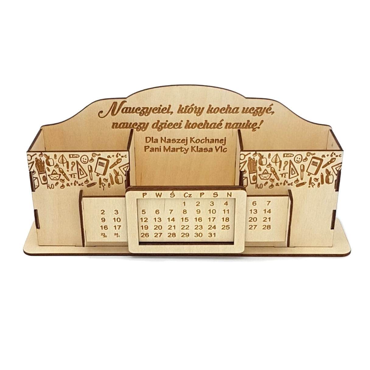 GUMOcrafts Wooden Desktop Organizer - Multi-Compartment Storage Box for Home & Office - GUMOCRAFTS