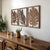 3pcs Rustic Wooden Wall Sculpture Set  Large Leaf Design For Living Room Bedroom Office Decor  Easy To Install Reusable Modern Home Art Room Deco
